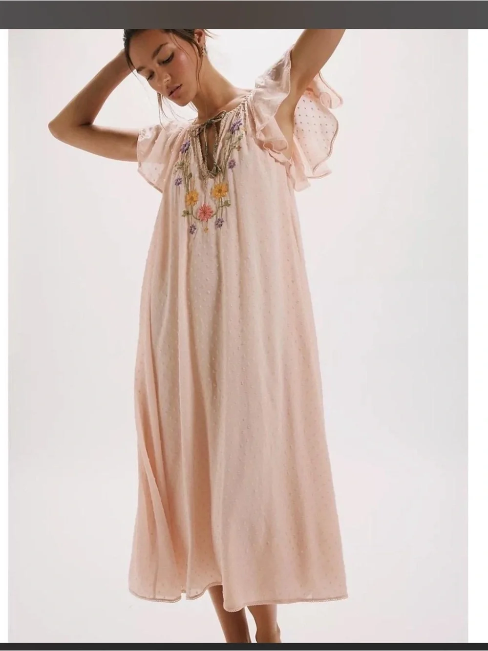 Free People Savannah Rose Midi Dress- size Small